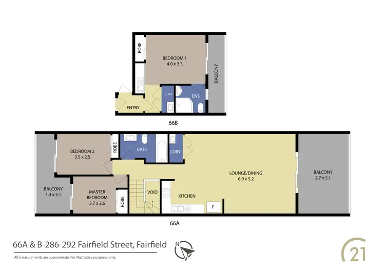 Floorplan of Homely unit listing, 66/286-292 Fairfield Street, Fairfield NSW 2165