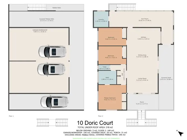 Floorplan of Homely house listing, 10 Doric Court, Cooloola Cove QLD 4580