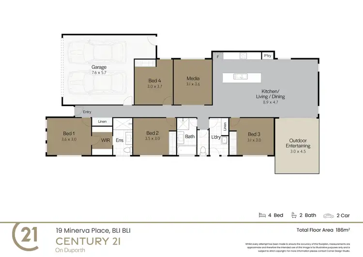 Floorplan of Homely house listing, 19 Minerva Place, Bli Bli QLD 4560