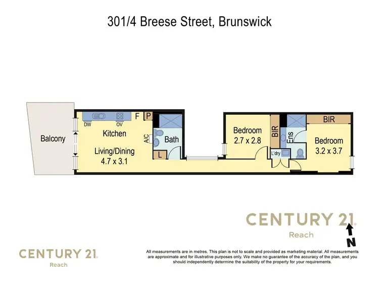 Floorplan of Homely apartment listing, 301/4 Breese Street, Brunswick VIC 3056