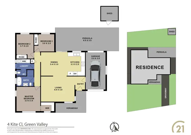 Floorplan of Homely house listing, 4 Kite Close, Green Valley NSW 2168