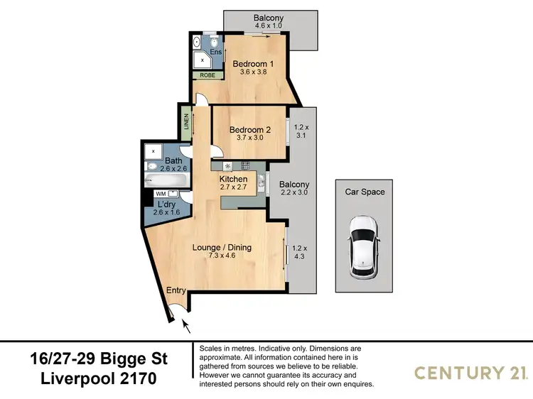 Floorplan of Homely unit listing, 16/27-29 Bigge Street, Liverpool NSW 2170