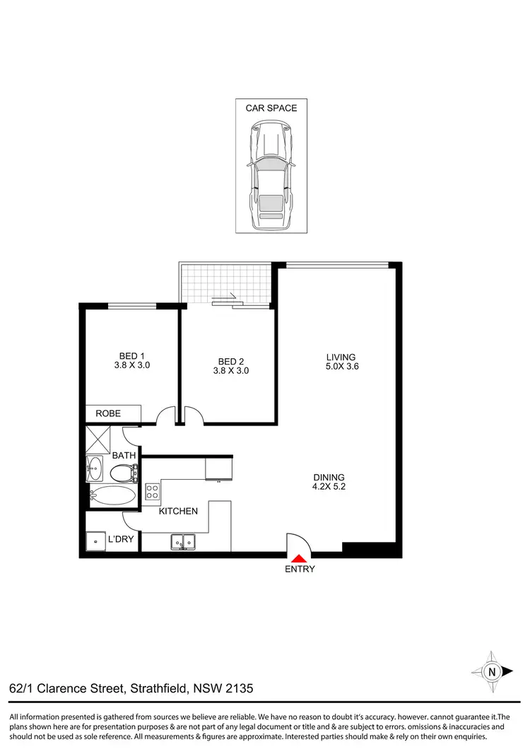 Floorplan of Homely apartment listing, 62/1 Clarence Street, Strathfield NSW 2135