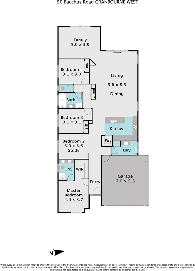 Floorplan of Homely house listing, 50 Bacchus Road, Cranbourne West VIC 3977