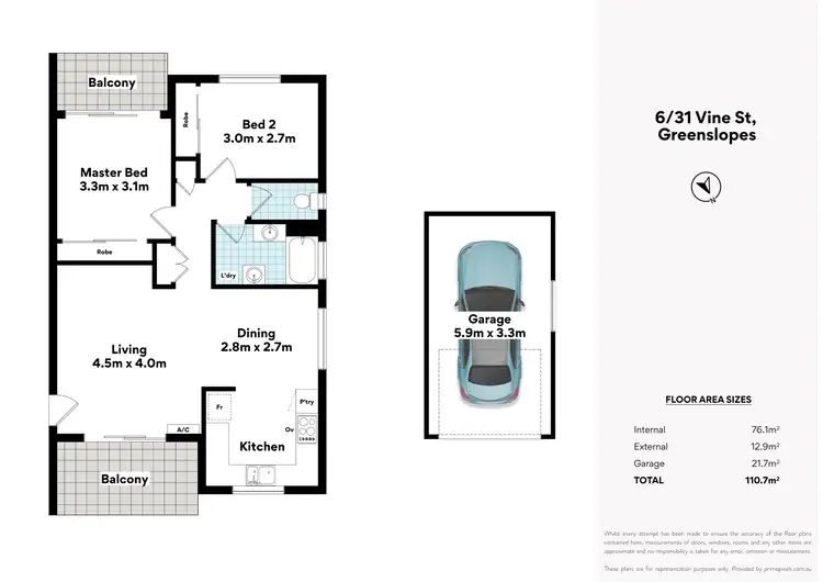 Floorplan of Homely unit listing, 6/31 Vine Street, Greenslopes QLD 4120