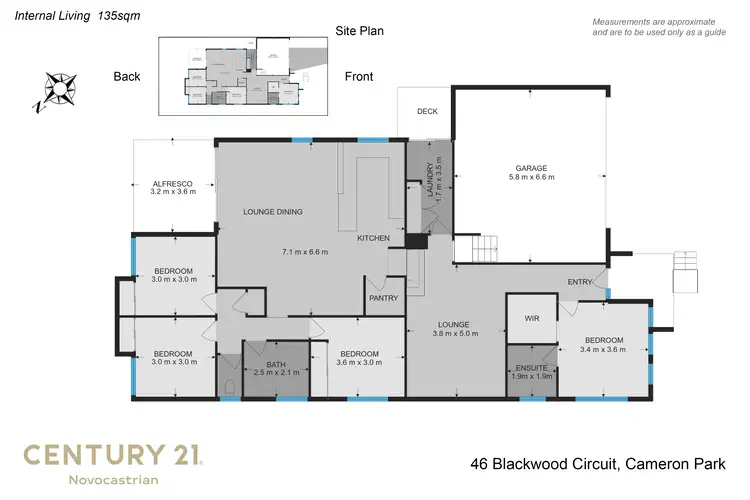 Floorplan of Homely house listing, 46 Blackwood Circuit, Cameron Park NSW 2285