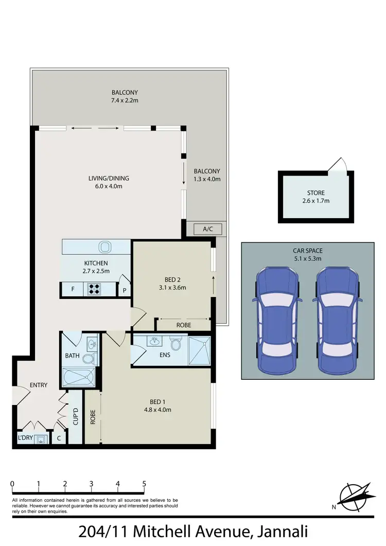 Floorplan of Homely apartment listing, 204/11 Mitchell Avenue, Jannali NSW 2226