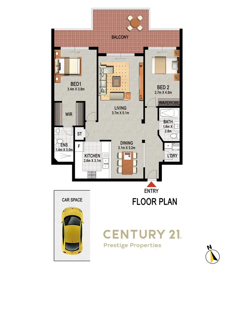 Floorplan of Homely apartment listing, 701/32 Warayama Place, Rozelle NSW 2039