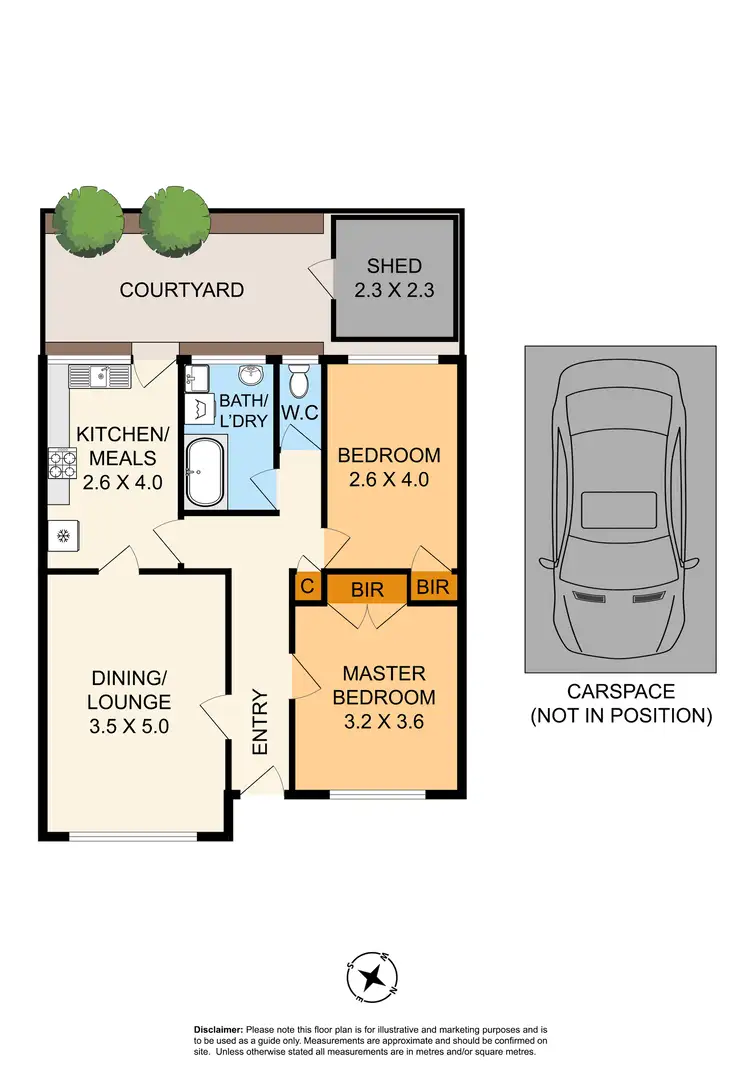 Floorplan of Homely unit listing, 2/89 Bernard Street, Cheltenham VIC 3192