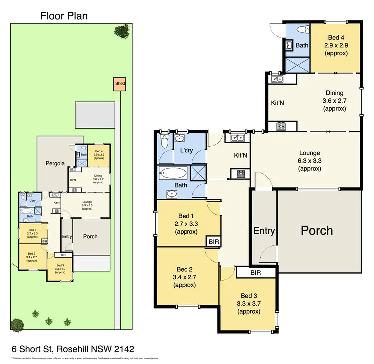 Floorplan of Homely house listing, 6 Short Street, Rosehill NSW 2142