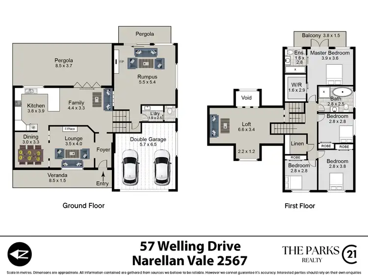 Floorplan of Homely house listing, 57 Welling Drive, Narellan Vale NSW 2567