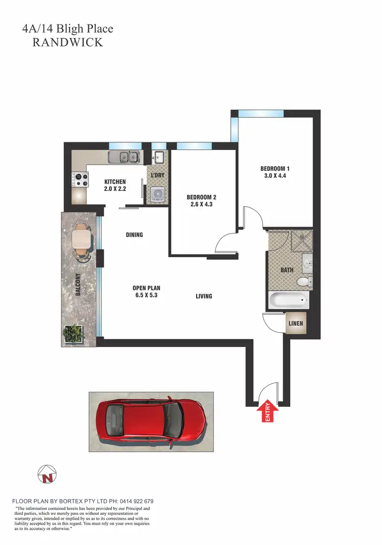 Floorplan of Homely apartment listing, 4A/14 Bligh Place, Randwick NSW 2031