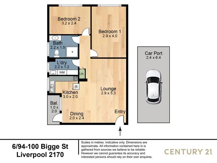 Floorplan of Homely unit listing, 6/94-100 Bigge Street, Liverpool NSW 2170