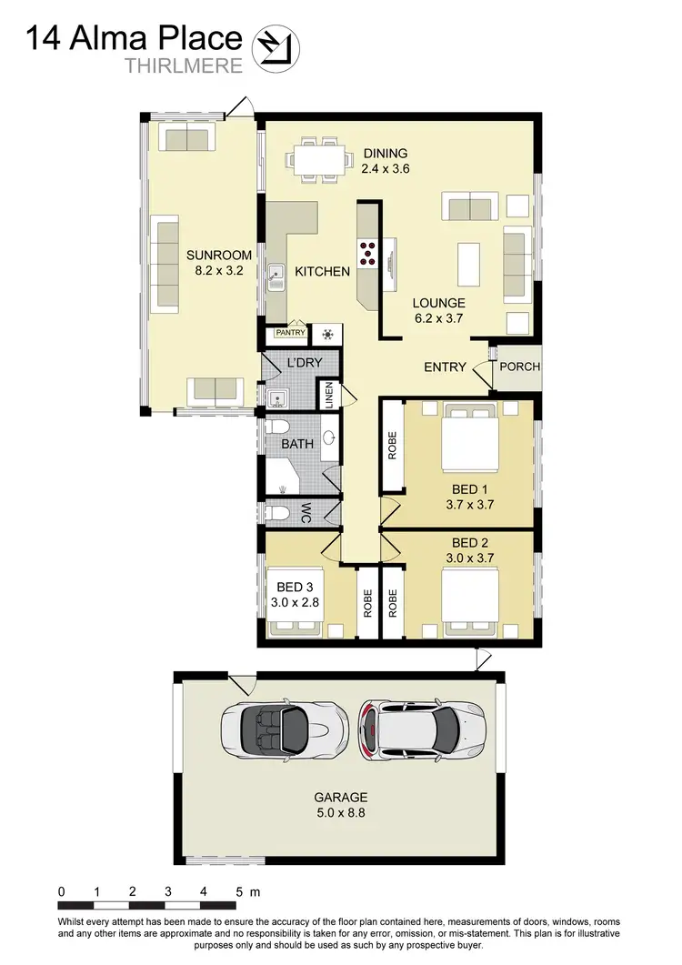 Floorplan of Homely house listing, 14 Alma Place, Thirlmere NSW 2572