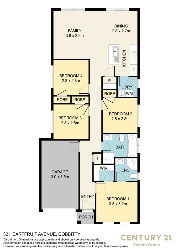 Floorplan of Homely house listing, 32 Heartfruit Avenue, Cobbitty NSW 2570