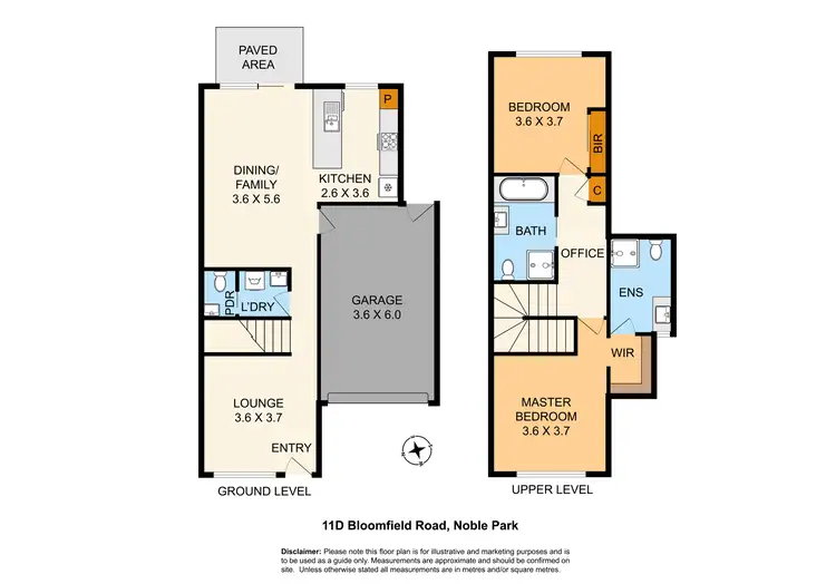Floorplan of Homely townhouse listing, 11B-11D Bloomfield Road, Noble Park VIC 3174