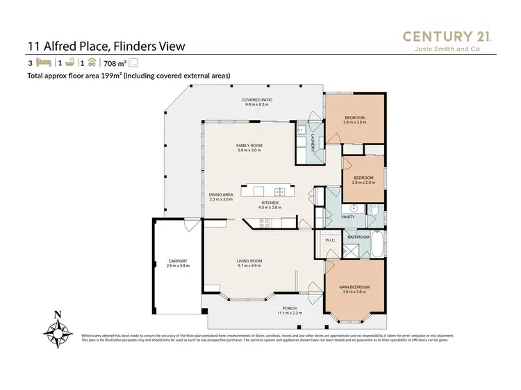 Floorplan of Homely house listing, 11 Alfred Place, Flinders View QLD 4305