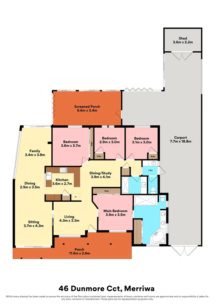 Floorplan of Homely house listing, 46 Dunmore Circuit, Merriwa WA 6030