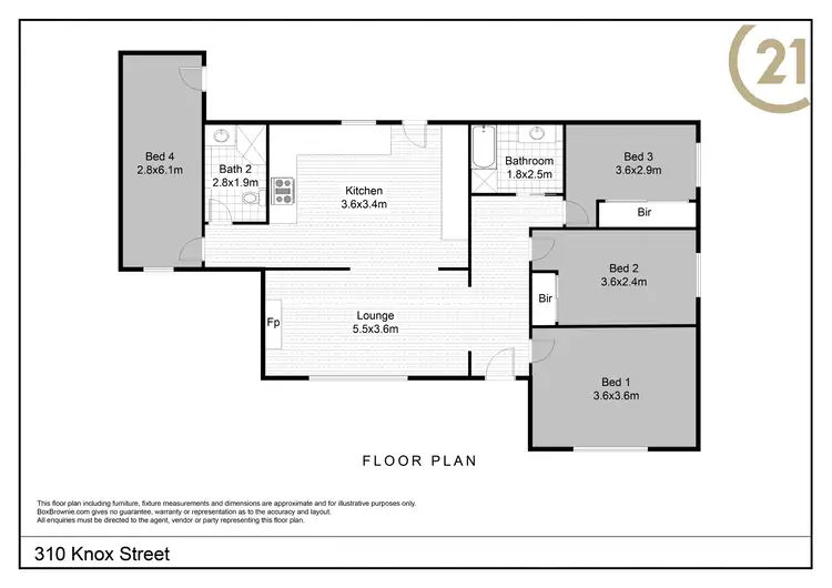 Floorplan of Homely house listing, 310 Knox Street, Broken Hill NSW 2880