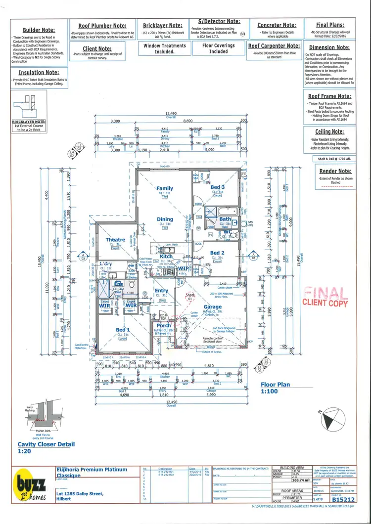 Floorplan of Homely house listing, 36 Dalby Street, Hilbert WA 6112