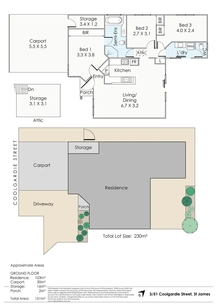 Floorplan of Homely house listing, 3/51 Coolgardie Street, St James WA 6102