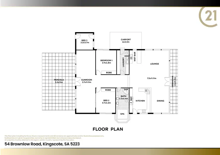 Floorplan of Homely house listing, 54 Brownlow Road, Kingscote SA 5223