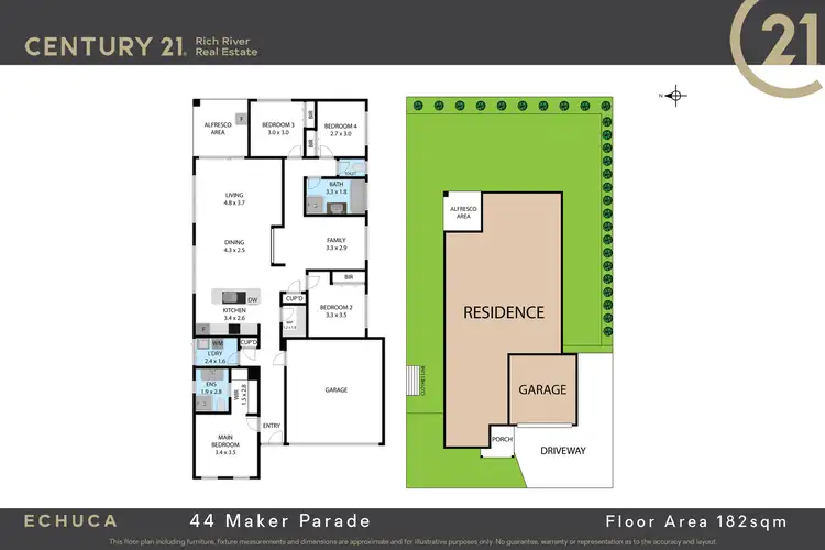 Floorplan of Homely house listing, 44 Maker Parade, Echuca VIC 3564