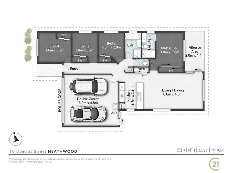 Floorplan of Homely house listing, 10 Domatia Street, Heathwood QLD 4110