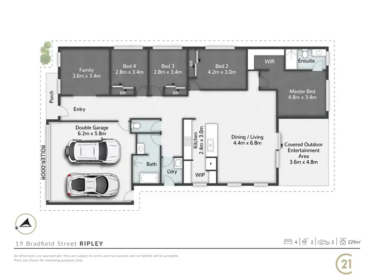 Floorplan of Homely house listing, 19 Bradfield Street, Ripley QLD 4306