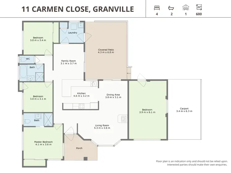 Floorplan of Homely house listing, 11 Carmen Close, Granville QLD 4650