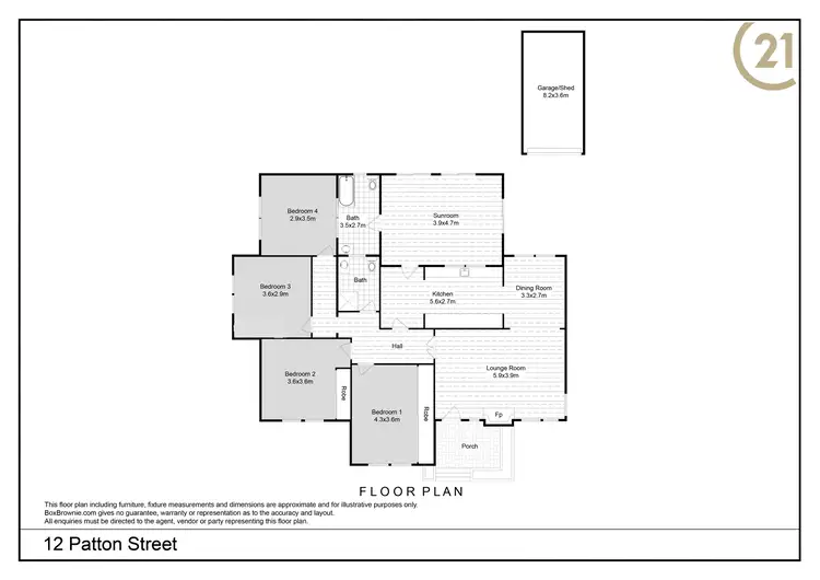 Floorplan of Homely house listing, 12 Patton Street, Broken Hill NSW 2880