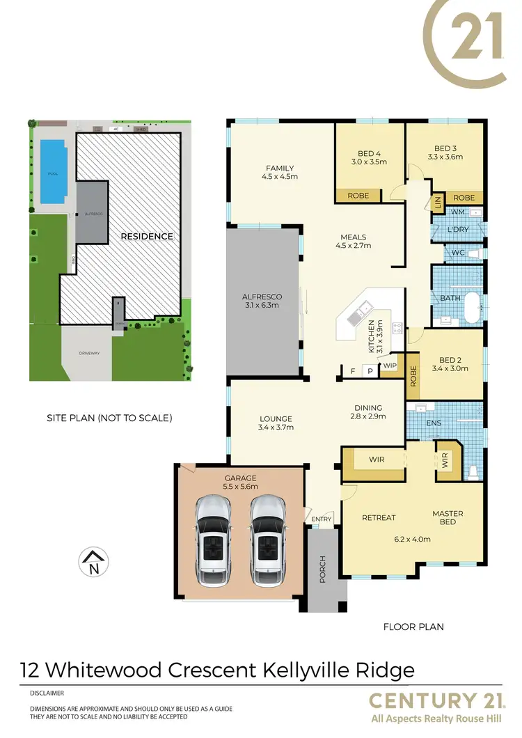 Floorplan of Homely house listing, 12 Whitewood Crescent, Kellyville Ridge NSW 2155
