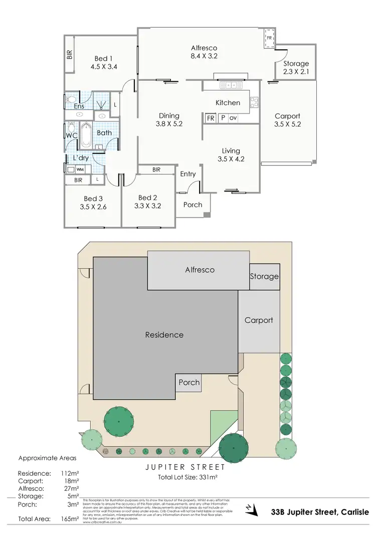 Floorplan of Homely house listing, 33B Jupiter Street, Carlisle WA 6101