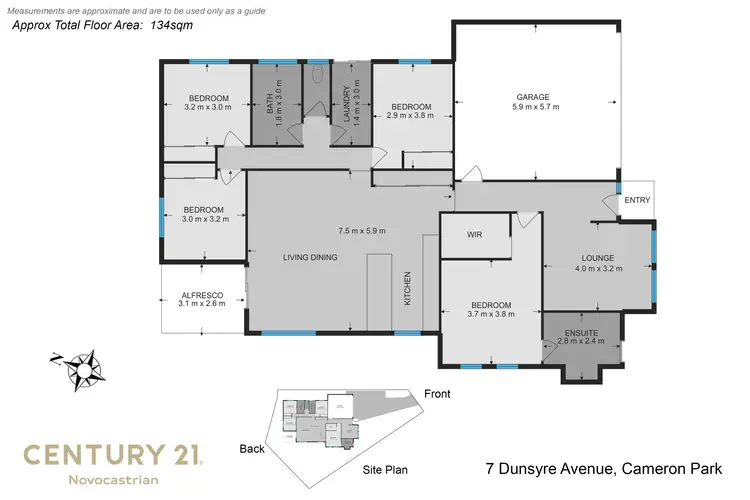 Floorplan of Homely house listing, 7 Dunsyre Avenue, Cameron Park NSW 2285