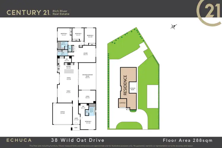 Floorplan of Homely house listing, 38 Wild Oat Drive, Echuca VIC 3564