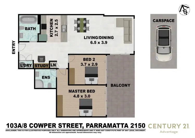 Floorplan of Homely apartment listing, 103A/8 Cowper Street, Parramatta NSW 2150