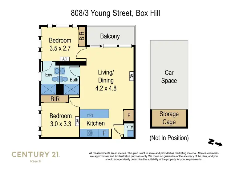 Floorplan of Homely apartment listing, 808/3 Young Street, Box Hill VIC 3128