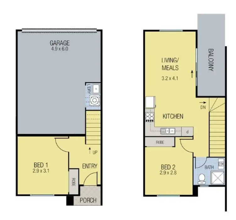 Floorplan of Homely townhouse listing, 4/1003 Plenty Road, Kingsbury VIC 3083