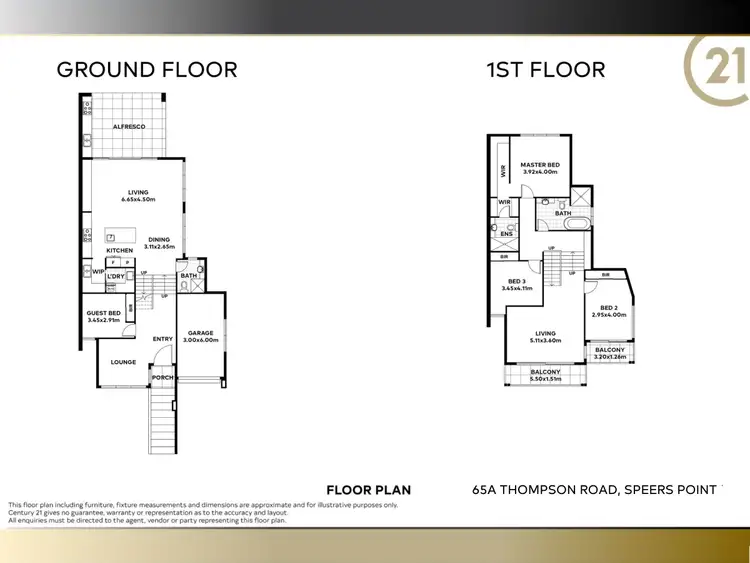 Floorplan of Homely townhouse listing, 65a Thompson Road, Speers Point NSW 2284