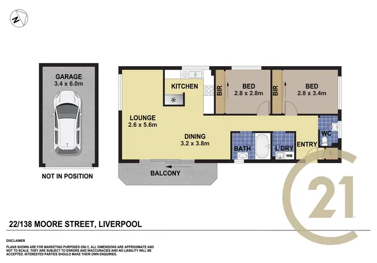 Floorplan of Homely unit listing, 22/138 Moore Street, Liverpool NSW 2170