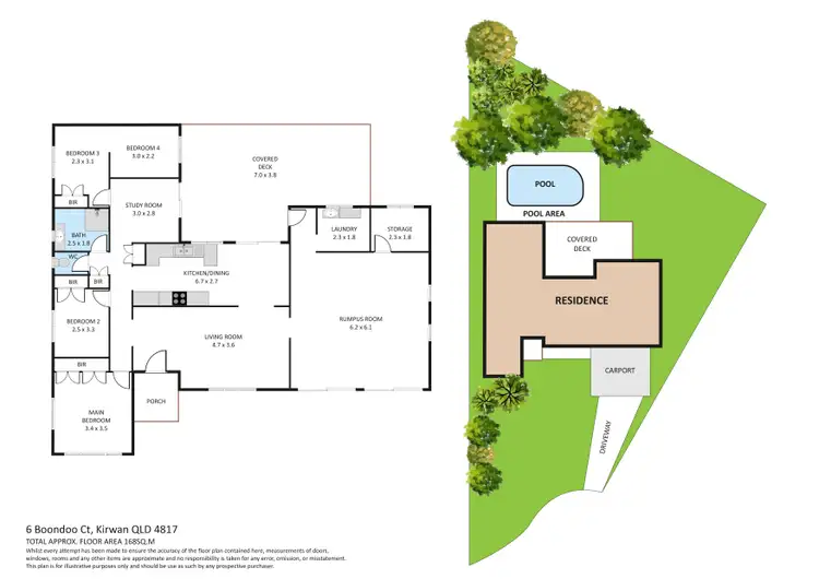 Floorplan of Homely house listing, 6 Boondoo Court, Kirwan QLD 4817