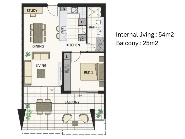 Floorplan of Homely apartment listing, 34/8 Riversdale Road, Burswood WA 6100
