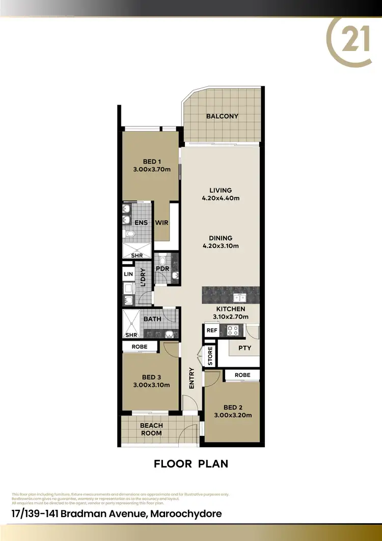 Floorplan of Homely apartment listing, 17/139-141 Bradman Avenue, Maroochydore QLD 4558