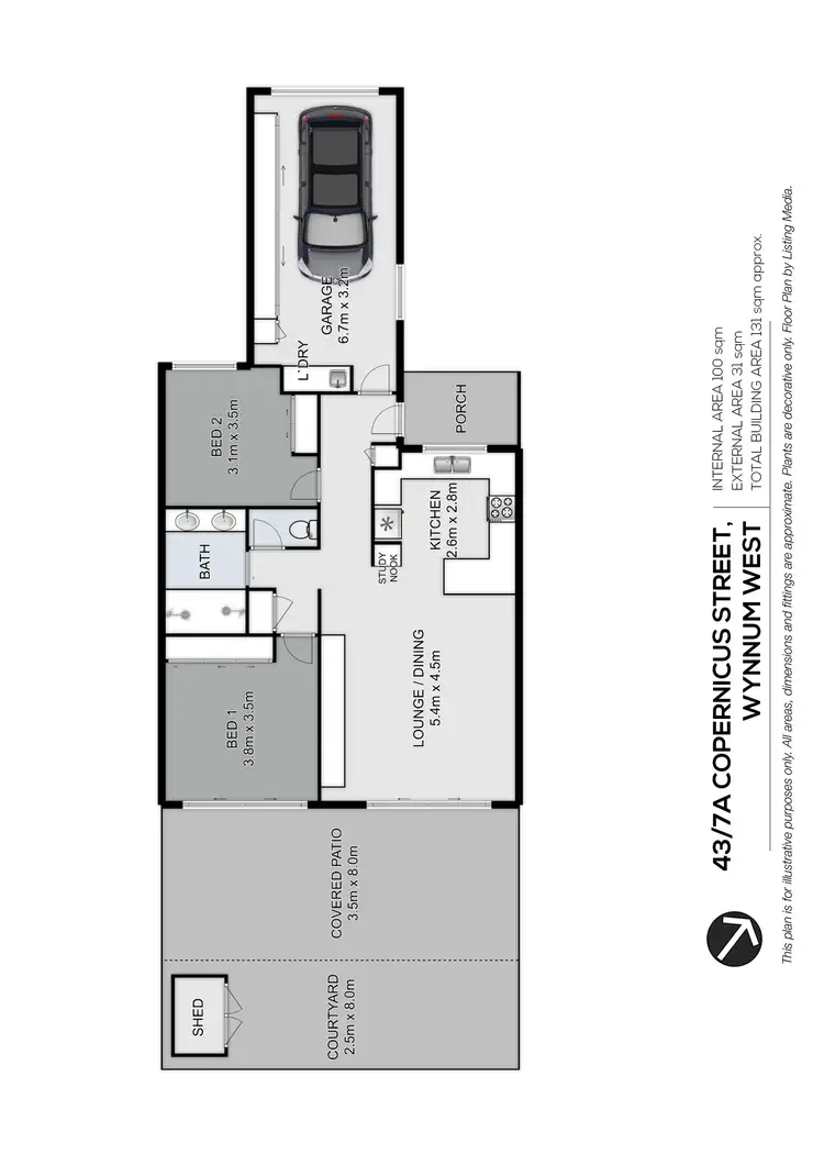 Floorplan of Homely villa listing, 43/7A Copernicus Street, Wynnum West QLD 4178