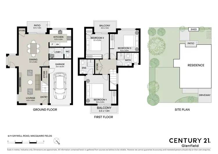 Floorplan of Homely semi-detached listing, 6/11 Saywell Road, Macquarie Fields NSW 2564