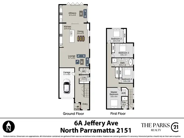Floorplan of Homely semi-detached listing, 6a Jeffery Avenue, North Parramatta NSW 2151