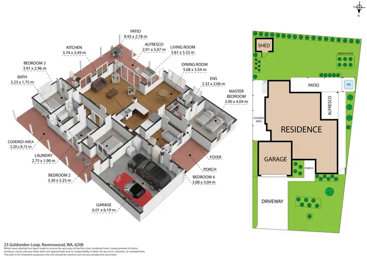 Floorplan of Homely house listing, 23 Goldseeker Loop, Ravenswood WA 6208