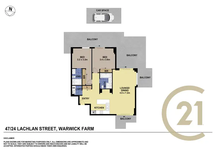 Floorplan of Homely apartment listing, 47/24 Lachlan Street, Liverpool NSW 2170