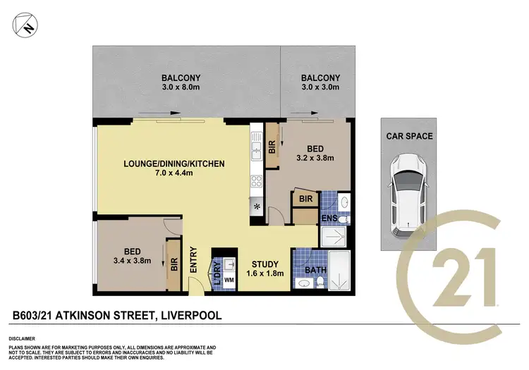 Floorplan of Homely apartment listing, B603/17 Shepherd Street, Liverpool NSW 2170