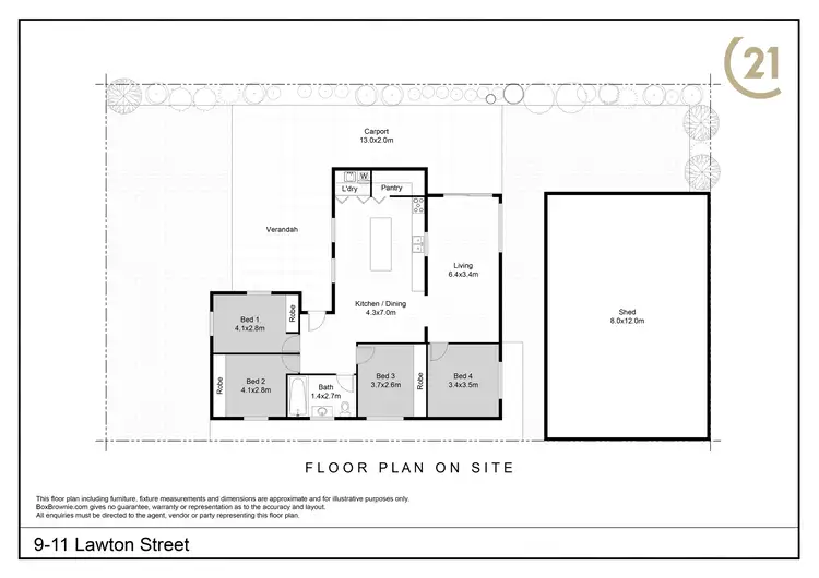 Floorplan of Homely house listing, 9-11 Lawton Street, Broken Hill NSW 2880